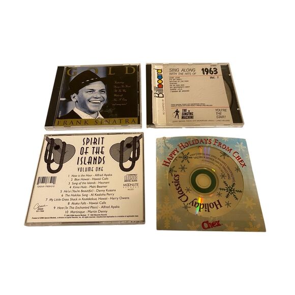 Lot of 4 Music CDs Frank Sinatra Spirit of the Islands Billboard 1963 Holiday - Picture 1 of 10